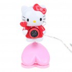 Webcam 1.3MP USB 2.0 PC com Clip - Vermelha hello kitty